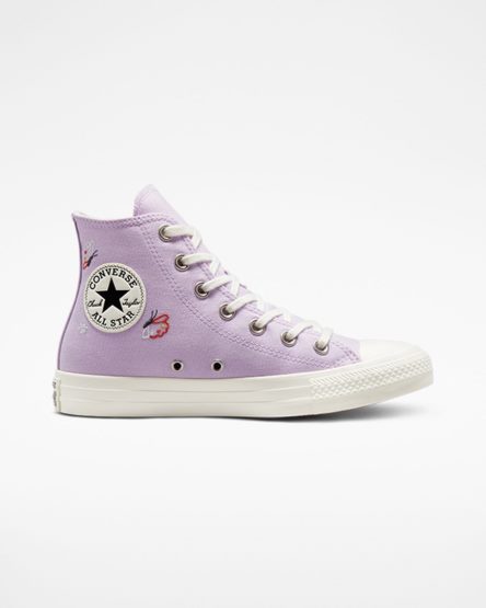 Zapatillas Altas Converse Chuck Taylor All Star Butterfly Wings Mujer Moradas Negras | PE L5W702